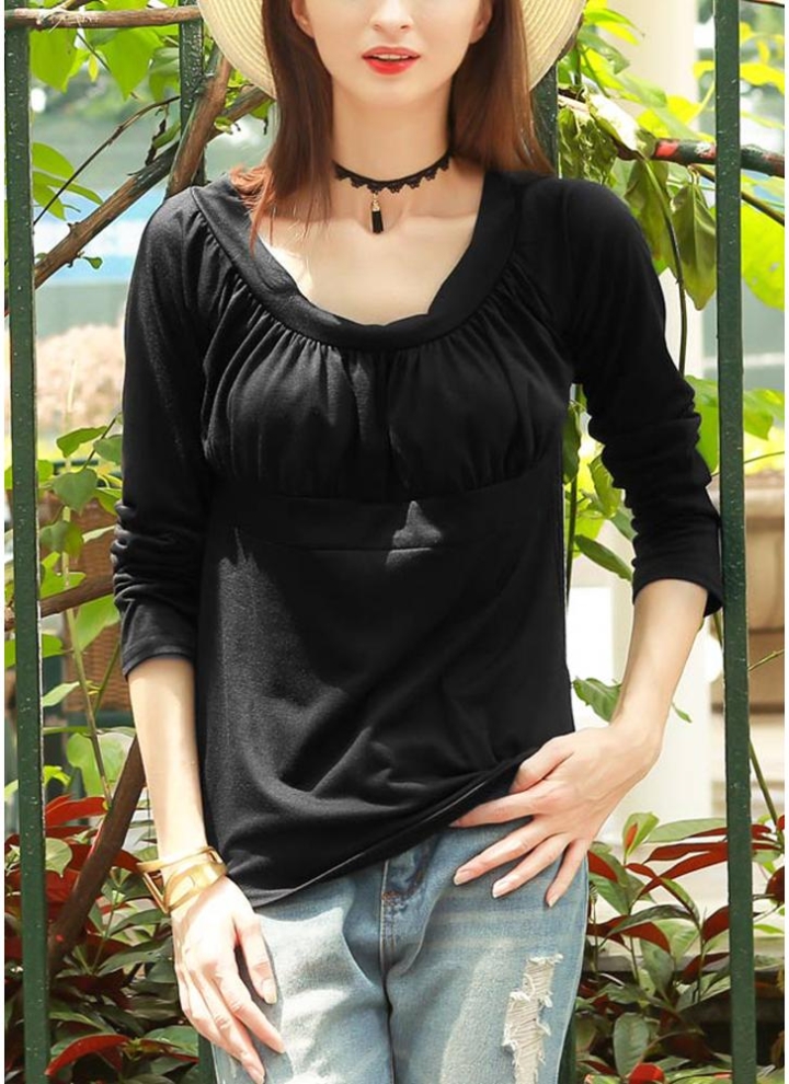XXL,5- Grigio Scuro Camicetta Moda Donna Stripe Casual Top T Shirt Top Allentato Manica Lunga da Donna