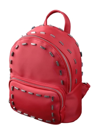 Cute PU Leather Rivet Solid Mini Backpack Satchel