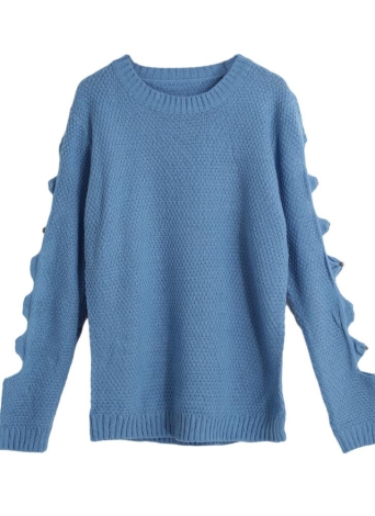 Knitted Hollow Long Sleeves Sweater