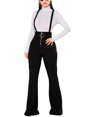 high waisted bell bottom overalls