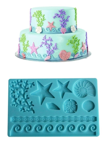 Ruffle frontière Moule En Silicone Pour Fondant Chocolat artisanat