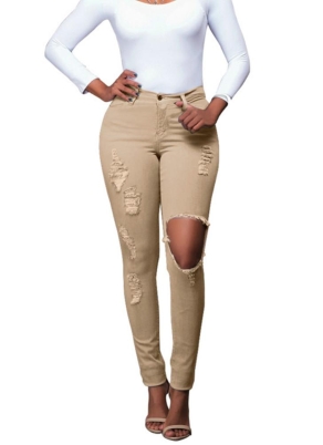 Femmes Jeans Skinny Stretch Pantalons Crayon Slim Long Pantalons Combinaisons Pantalon Leggings Zip Arri/ère
