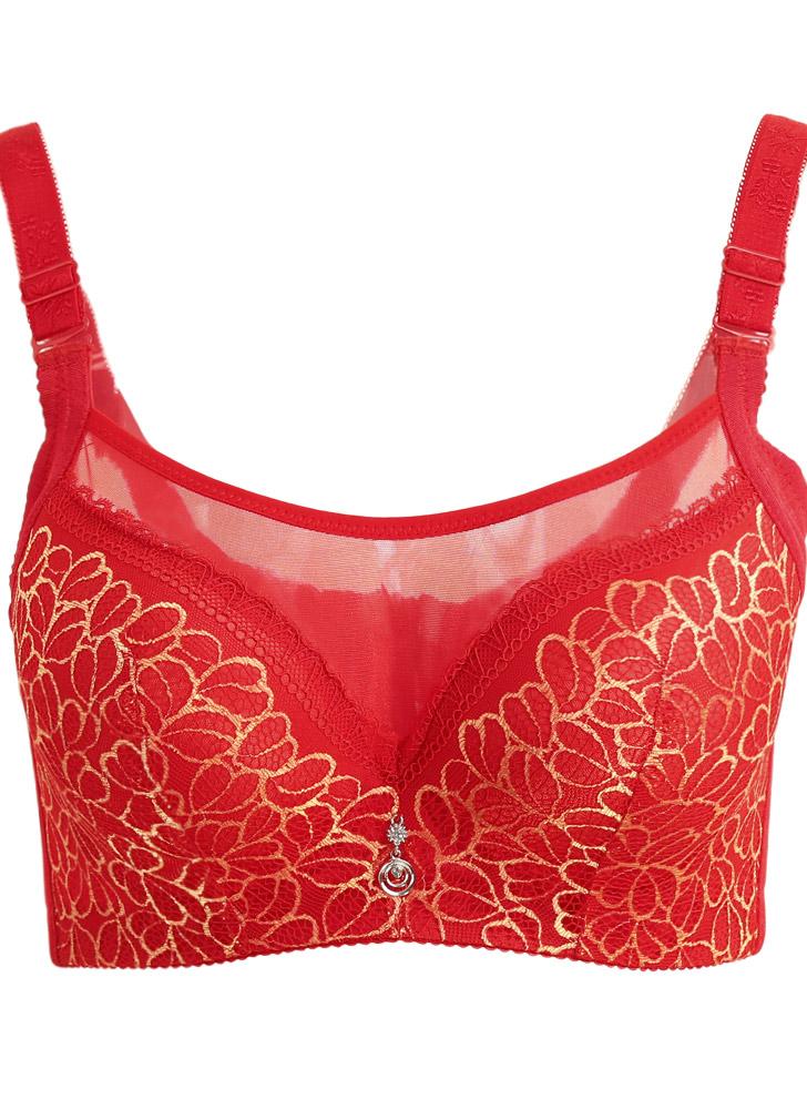 rot Neue reizvolle Frauen BH Große Körbchengröße 3/4 Cup rot Neue reizvolle Frauen BH Große Körbchengröße 3/4 Cup