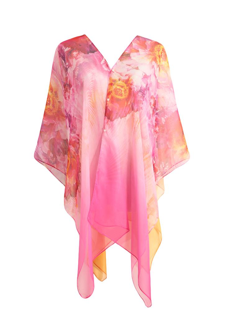 Floral Print Thin Scarf Beach Cover Up