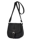 Vintage Flap Magnetic Press Stud Zipper Hollow Out Crossbody Bag