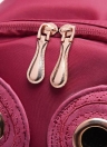 Retro Owl Shape Flap Over Zipper Pocket Solid Color Backpack