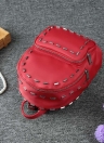 Cute PU Leather Rivet Solid Mini Backpack Satchel