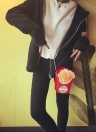 Cute Chips Popcorn Shape Zipper Casual Shoulder Crossbody Bag