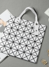 Las nuevas mujeres Bolsa de hombro geométricos de la tela escocesa plegable manija ajustable bolsa de asas casual