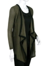 Fashion Contrast Asymmetric Long Sleeve Cape Cardigan