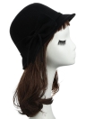 Women Fedora Hat Bowknot Decoration Wool Felt Bowler Derby Hat