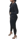 Women Two Piece Tracksuit  Zip Hoodie Sweatshirt Pants Sportswear Fitness Set