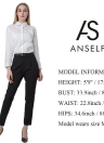 Solid Press Stud Closure Slant Pocket Lady Loose Trousers