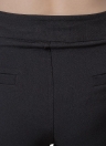 Solid Press Stud Closure Slant Pocket Lady Loose Trousers