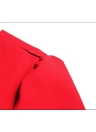 Mermaid Hem Splice O-Neck 3/4 Sleeves Elegant Bodycon OL Red Dress