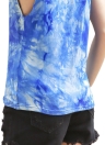Print O Neck Casual T-Shirt Tank Top