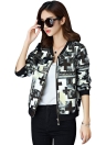 Print Zipper Baseball Bomber Jacket