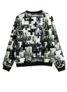 Print Zipper Baseball Bomber Jacket