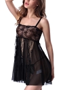 Sheer Lace Strap Chemise with G-String Babydoll  Lingerie Dress