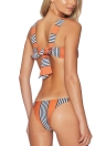 Striped Back Knot Bikini Set