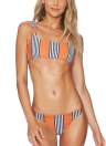 Striped Back Knot Bikini Set