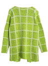 Manteau Femmes Knit Plaid ouvert avant manches longues Casual tricotée Chandail Long Cardigan Vert / Bleu foncé