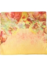 New Mulheres Chiffon Scarf Floral Contraste de impressão longos e finos Pashmina Silk Xaile Praia Cover Up Amarelo / Rosa