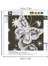 10 * 10 inches/25 * 25cm DIY 5D Diamond Painting Kit Butterfly Resin Rhinestone Mosaic Embroidery Cross Stitch Craft Home Wall Decor