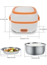 Multifunctional Mini Rice Cooker Electric Meal Box Thermal Insulation Lunch Box Electric Heating Lunch Box with Steamer