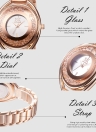 SK Brand Luxury Rose Gold Steel Diamond Quartz Analog Women Watches