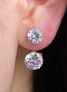 Half-circle Zircon Crystal Rhinestone Ear Stud Earring