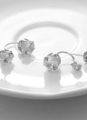 Half-circle Zircon Crystal Rhinestone Ear Stud Earring