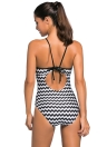 Monochrome Tribal Print High Neck One Piece Maillot