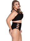 Strappy Splice Two-piece Bikinis Set