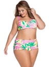 Plus Size France Dance Underwire Bikini High Waist Swimsuit