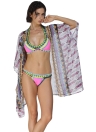 Aztec Print Chiffon Summer Resort Beachwear Kimono