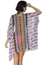 Aztec Print Chiffon Summer Resort Beachwear Kimono