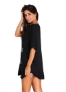 Nero Cheeky lettera stampa Summer Cover up