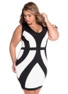 Curvy Lines Thick Straps Plus Size Bodycon Dress