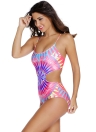 Multicolor Kaleidoscope Reddish One Piece Monokini