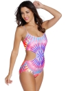 Multicolor Kaleidoscope Reddish One Piece Monokini