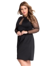 Plus Size Skater Dress with Chain Trim