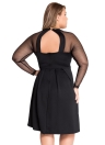 Plus Size Skater Dress with Chain Trim