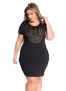 Plus Size Stud vordere Sheath Dress