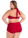 Halter Bandeau High Waist Plus Size Swimwear