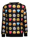 Women Pullover Emoji Print Sweatshirt