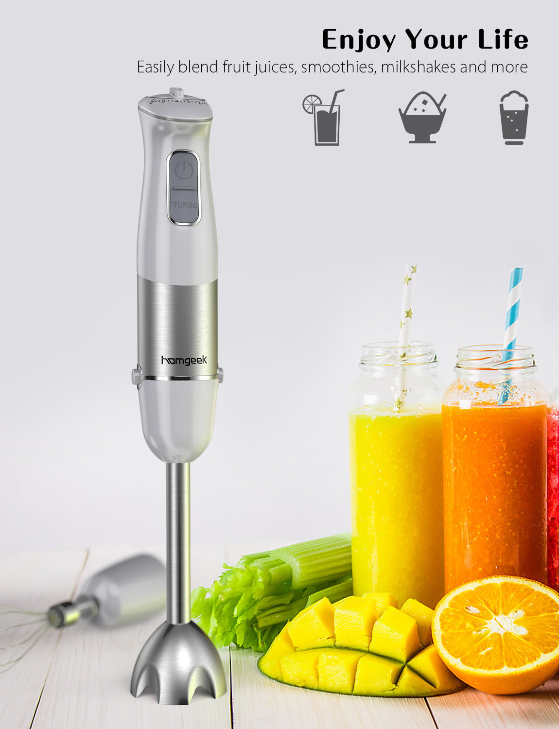 Homgeek Hand Blender & Homgeek Immersion Blender