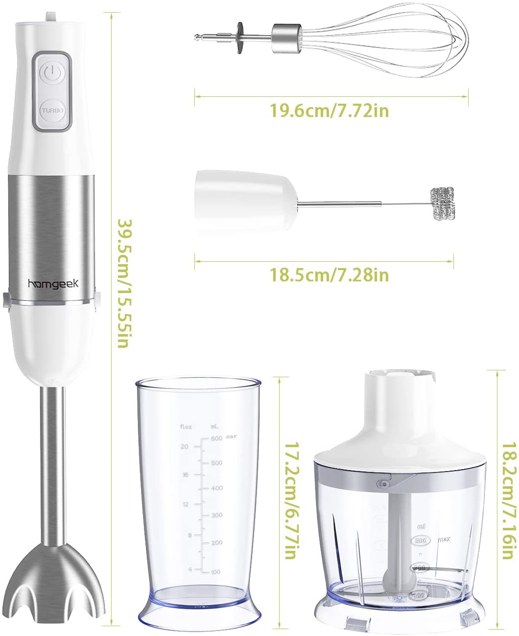 Homgeek 5in1 Hand Blender Set
