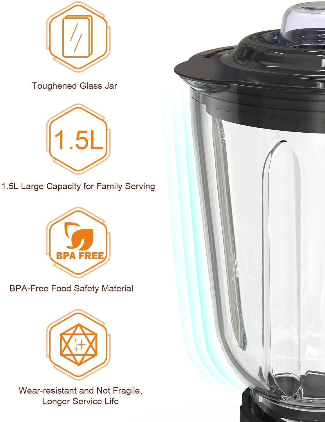 Homgeek Blender Smoothie Maker 700W