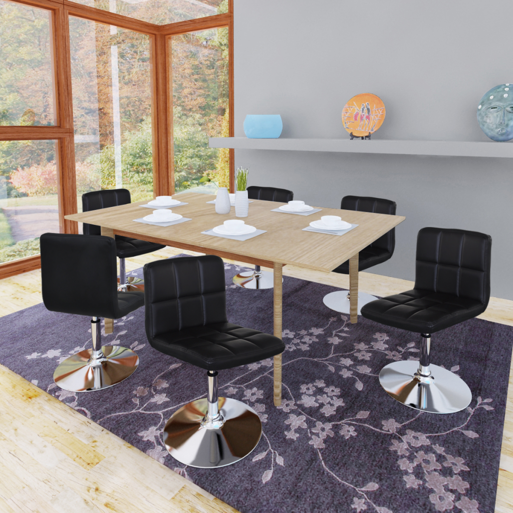 Sólo 255.58€, 6 sillas giratorias de comedor de altura ajustable con